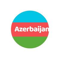 Azerbeidzjan land naam vector belettering met nationaal vlag kleur.