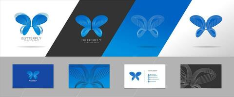 vlinder logo ontwerpsjabloon vector