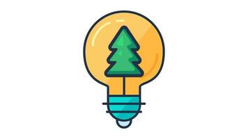 groenblijvend net boom binnen elektrisch licht lamp vector