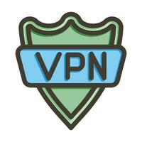 vpn vector dik lijn gevulde kleuren icoon voor persoonlijk en reclame gebruiken.