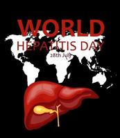 wereld hepatitis dag illustratie, 28 juli, vector afbeelding