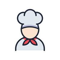 chef icoon, koken, logo, schets stijl. chef in een Koken hoed. keuken en restaurant portie concept voor topics Leuk vinden catering voedsel onderhoud. vector illustratie. ontwerp Aan wit achtergrond. eps 10