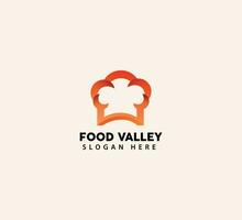 voedsel vallei logo ontwerp vector