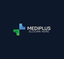 Mediplus logo ontwerp vector