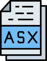 asx het dossier formaat vector icoon ontwerp