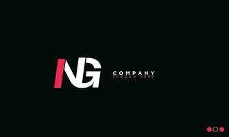 ng alfabet letters initialen monogram logo gn, n en g vector