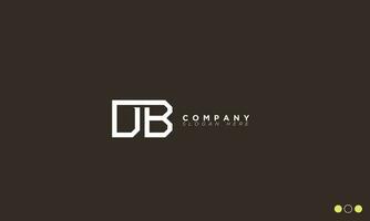 db alfabet letters initialen monogram logo bd, d en b vector