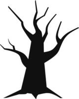 dood boom icoon vector illustratie voor gelukkig halloween evenement. halloween boom icoon dat kan worden gebruikt net zo symbool, teken of decoratie. spookachtig boom icoon grafisch hulpbron voor halloween thema vector ontwerp