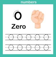 hand count.finger en nummer, nummer oefening illustratie vector