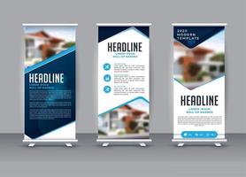 zaken oprollen. staand ontwerp. bannersjabloon vector