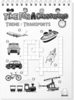 sjabloon voor kruiswoordpuzzels over transport vector