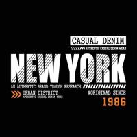 new york city urban kleding streetwear typografie design vector