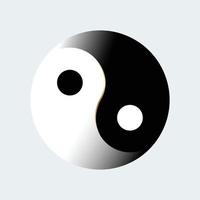 taijitu symbool zwart-wit yin yang op een witte achtergrond vector