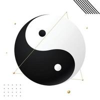 taijitu symbool zwart-wit yin yang op een witte achtergrond vector