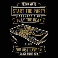 retro vinyl ster het feest vector