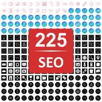 Set van Vector SEO Search Engine Optimization pictogrammen