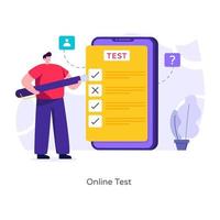 online educatieve test vector