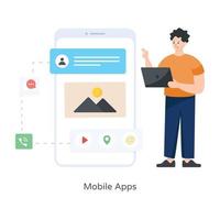 gebruikers mobiele apps vector