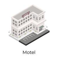hotel gebouw motel vector