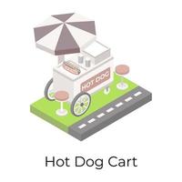 hotdog kar vector