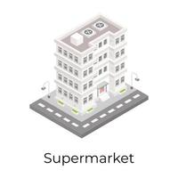 supermarkt gebouw vector