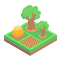 natuur en bomen land vector