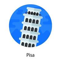 pisa toren italië vector