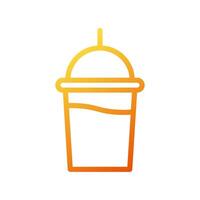 drinken icoon helling geel oranje zomer strand symbool illustratie. vector