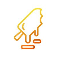 ijs room icoon helling geel oranje zomer strand symbool illustratie vector