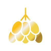 palmdata icoon solide helling gouden kleur Ramadan symbool illustratie perfect. vector