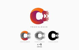 een logo voor een bedrijf dat is gebeld mablogan, hand- en brief c logo. c brief ontwerp vector met hand-