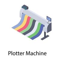 plotter machine concepten vector