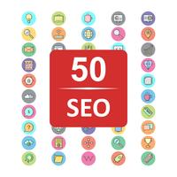 Set van Vector SEO Search Engine Optimization pictogrammen