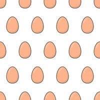 eieren naadloos patroon Aan een wit achtergrond. kip gekookt eieren icoon thema vector illustratie