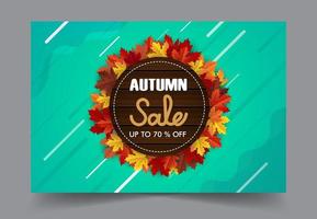 herfst esdoornblad achtergrond banner vector