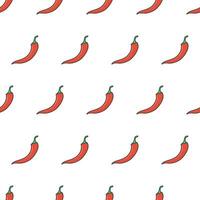 vers Chili peper naadloos patroon Aan een wit achtergrond. Chili peper vector illustratie