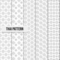 set van Thaise patroon traditionele concept illustratie vector