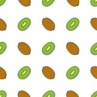 kiwi fruit naadloos patroon Aan een wit achtergrond. vers kiwi vector illustratie