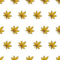 herfst bladeren naadloos patroon Aan een wit achtergrond. herfst blad of vallen gebladerte thema vector illustratie