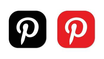 pinterest icoon. pinterest sociaal media logo. vector