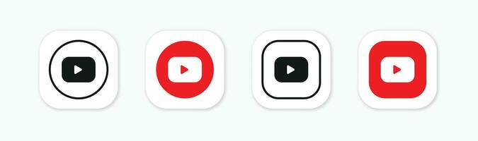 youtube icoon. youtube sociaal media logo. vector