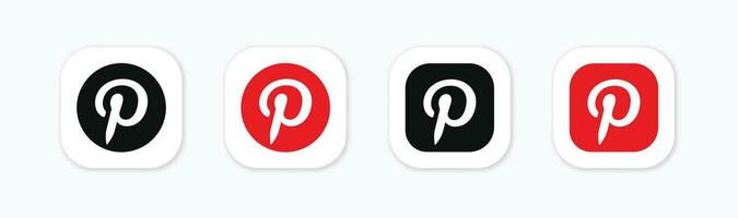 pinterest icoon. pinterest sociaal media logo. vector