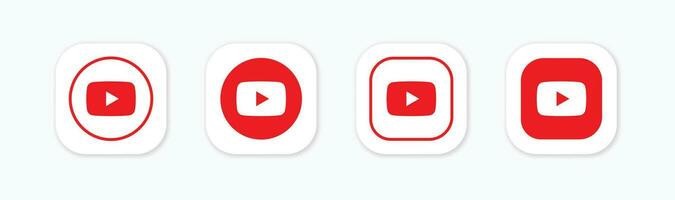 youtube icoon. youtube sociaal media logo. vector