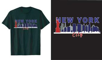 Verenigde Staten van Amerika nieuw york uniek douane t-shirt ontwerp. vector