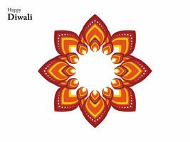 gelukkig diwali Hindoe traditioneel ornament lamp festival Indië element mandala Chinese Boeddha etnisch vector