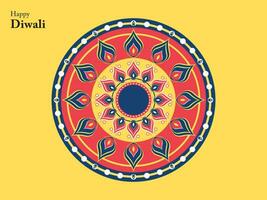 gelukkig diwali Hindoe traditioneel ornament lamp festival Indië element mandala Chinese Boeddha etnisch vector