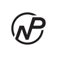 np minimalistische logo ontwerp sjabloon vector