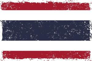 Thailand vlag grunge verontrust stijl vector