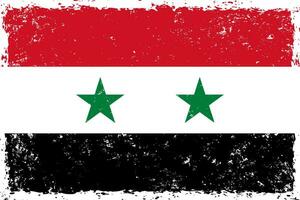 Syrië vlag grunge verontrust stijl vector