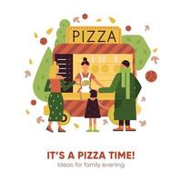 pizza tijd illustratie vectorillustratie vector